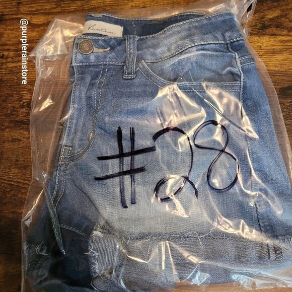 Kancan Denim Shorts M Low Rise Medium Light Stretch Denim KC7058 Country Girl - Picture 9 of 9